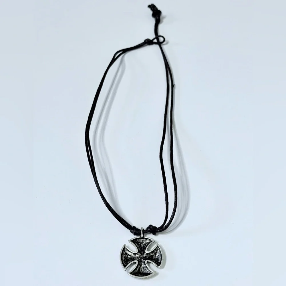 🌟Earth Elements Iron Cross Necklace